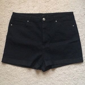 Plus Size High-Rise Denim Shorts